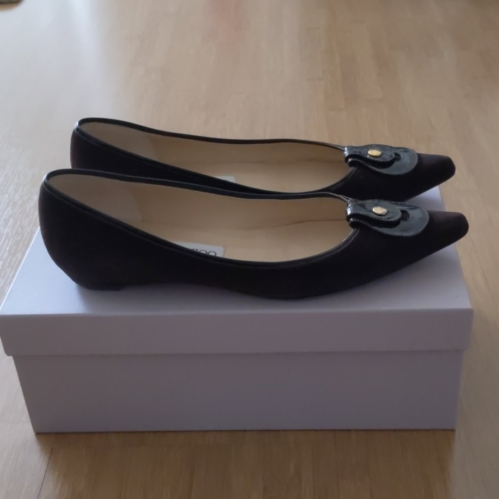 Jimmy Choo brown suede flats